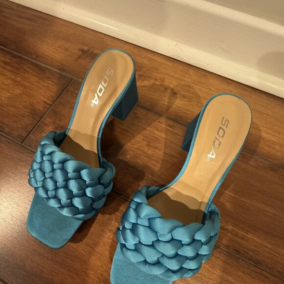 Soda Shoes – SHAUNA-S Heeled Sandals • Teal • Women’s 6.5 - Picture 5 of 7